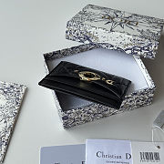 Colestore Dior Milly-La-Forêt Freesia Card Holder Black Macrocannage Lambskin 10.5 x 7.5 x 1 cm - 4