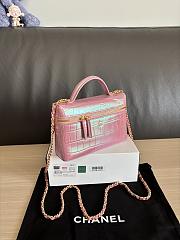 Colestore Chanel Fall Winter 2026 Vanity with Chain   Crocodile Embossed Iridescent Calfskin & Gold-Tone Metal Pink  17 x 19.5 x 5cm - 4