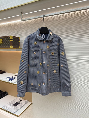 Colestore Louis Vuitton Embellished Workwear Jacket Indigo